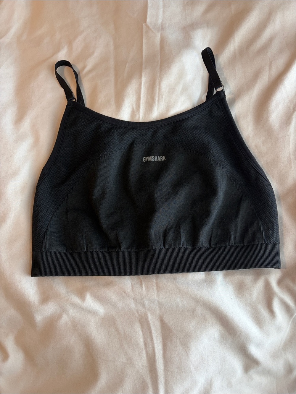 Gymshark Black Seamless Light Support Sports Bralette